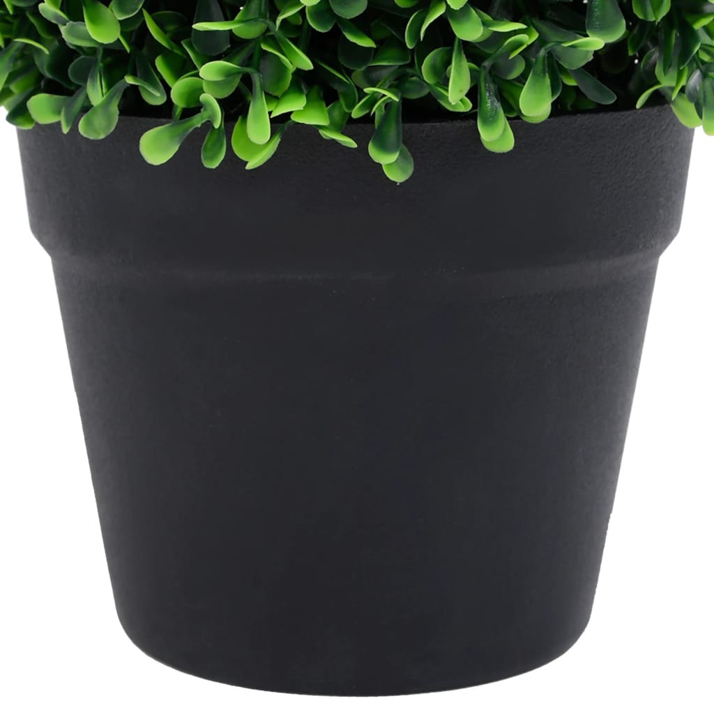 Plantas De Boj Artificial 2 Uds Forma Bola Maceta Verde 37 Cm