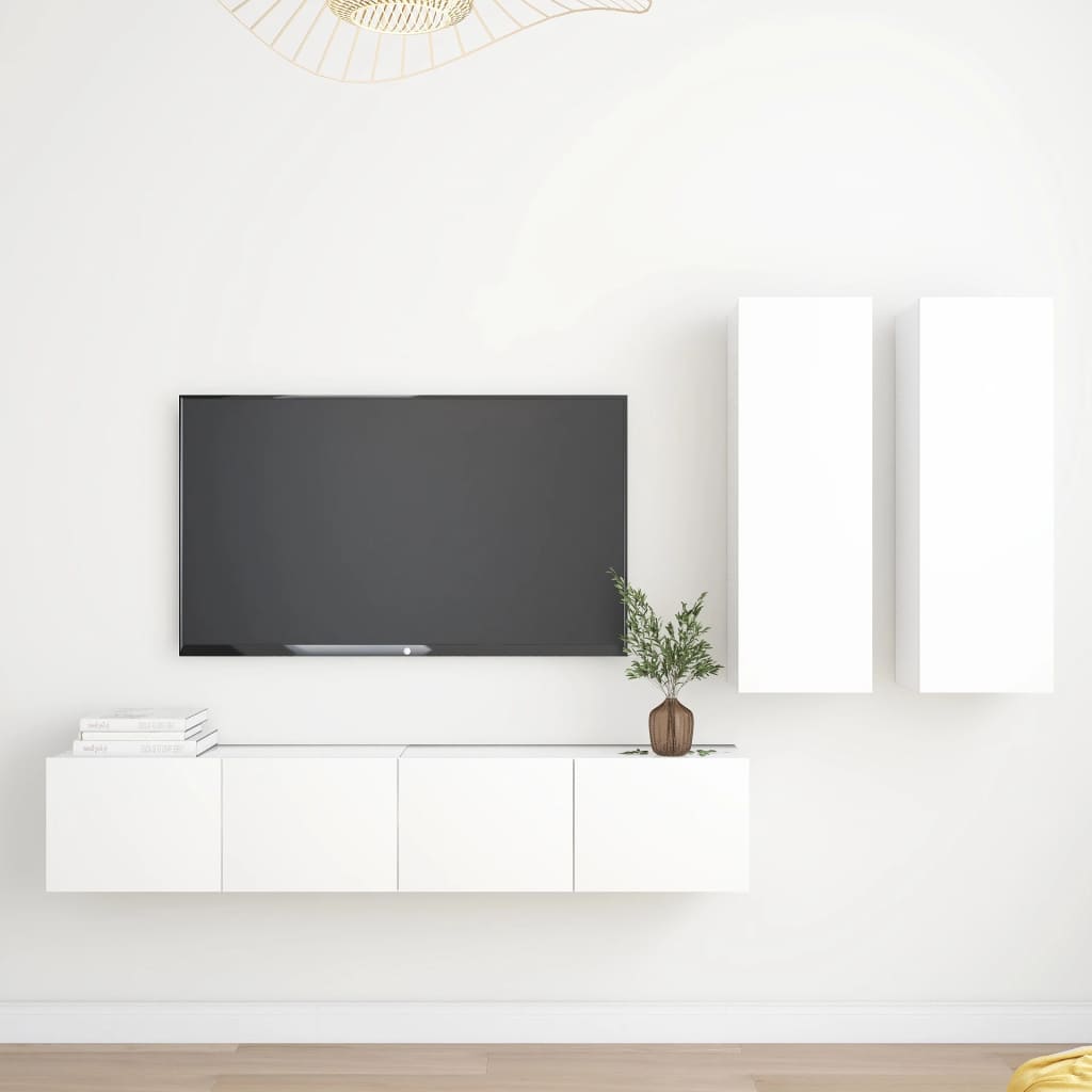 Conjunto De Mueble De Tv Madera De Ingeniería