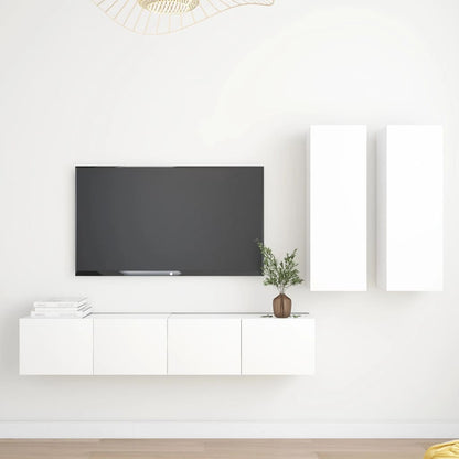 Conjunto De Mueble De Tv Madera De Ingeniería