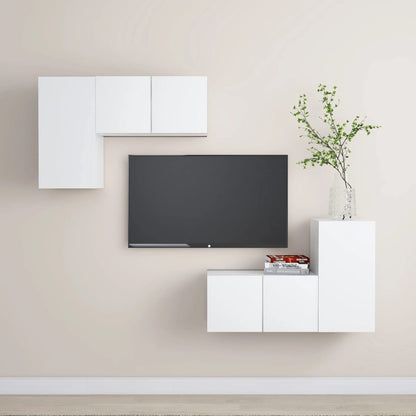 Conjunto De Mueble De Tv Madera De Ingeniería