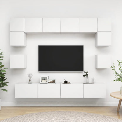 Conjunto De Mueble De Tv 8 Pcs Roble Artesanal