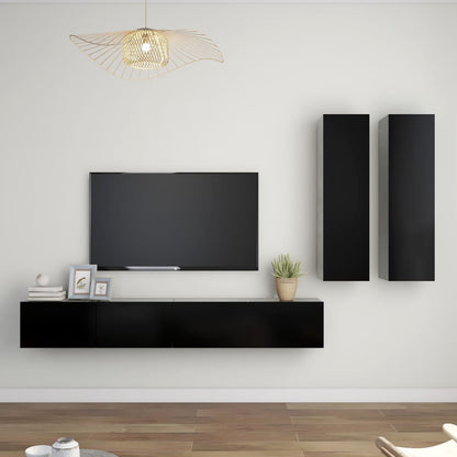 Conjunto De Mueble De Tv Madera De Ingeniería