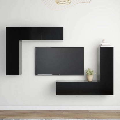 Conjunto De Mueble De Tv Madera De Ingeniería