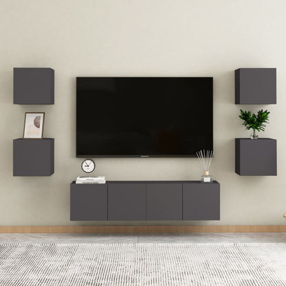 Conjunto De Mueble De Tv 7 Pcs