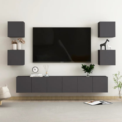 Conjunto De Mueble De Tv 7 Pcs