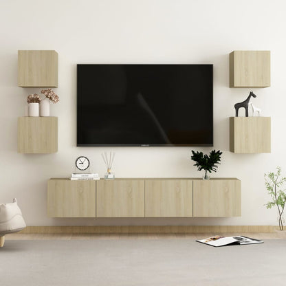 Conjunto De Mueble De Tv 7 Pcs