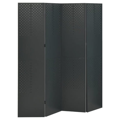 Biombo Divisor De 5 Paneles Acero