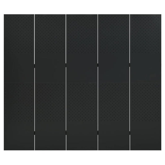 Biombo Divisor De 5 Paneles Acero