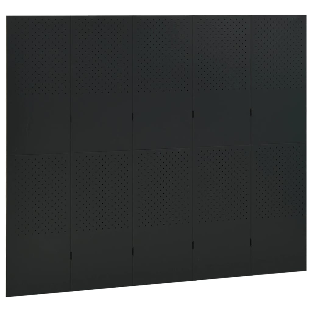 Biombo Divisor De 5 Paneles Acero