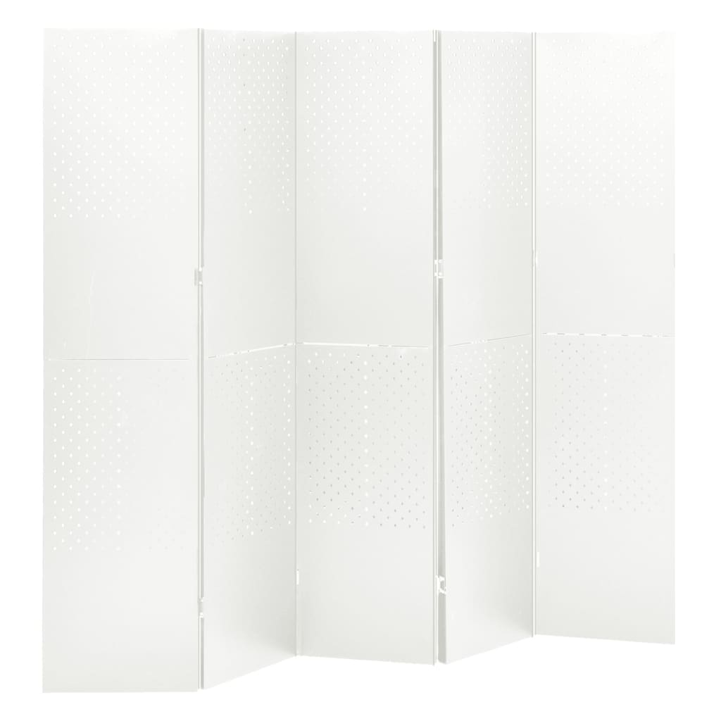 Biombo Divisor De 5 Paneles Acero