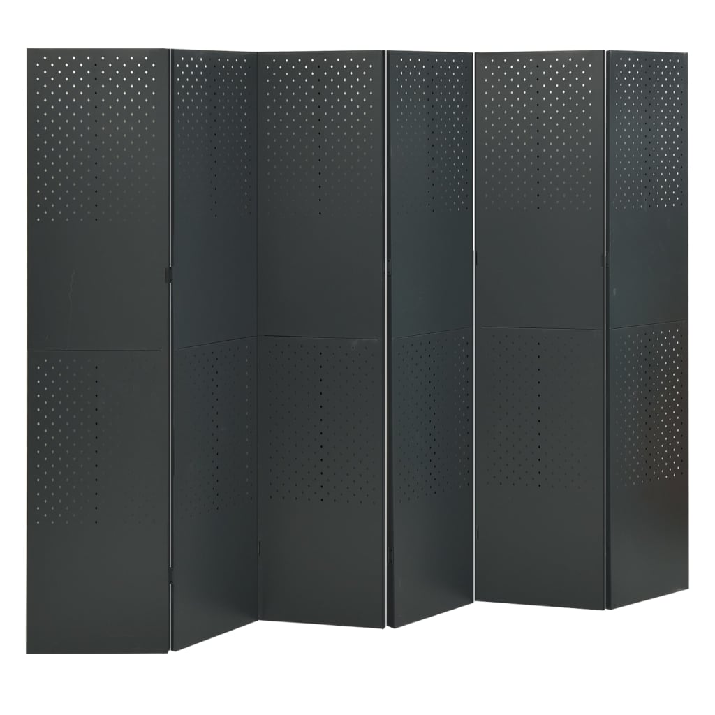 Biombo Divisor De 5 Paneles Acero