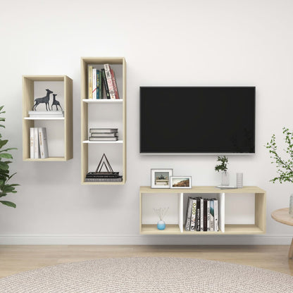Conjunto De Mueble De Tv 37 X 37 X 107 Cm