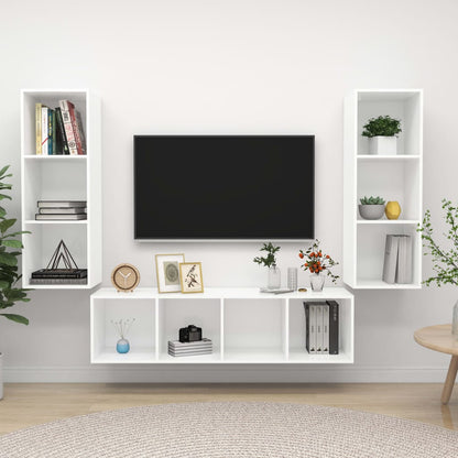 Conjunto De Mueble De Tv 3 Pcs Roble Artesanal
