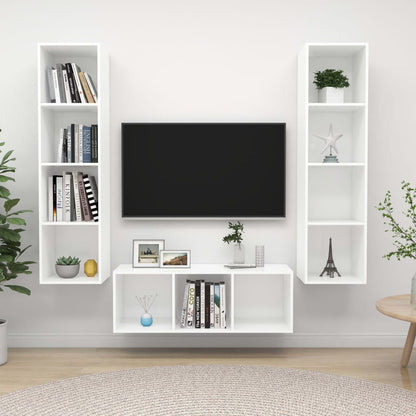 Conjunto De Mueble De Tv 3 Pcs Roble Artesanal