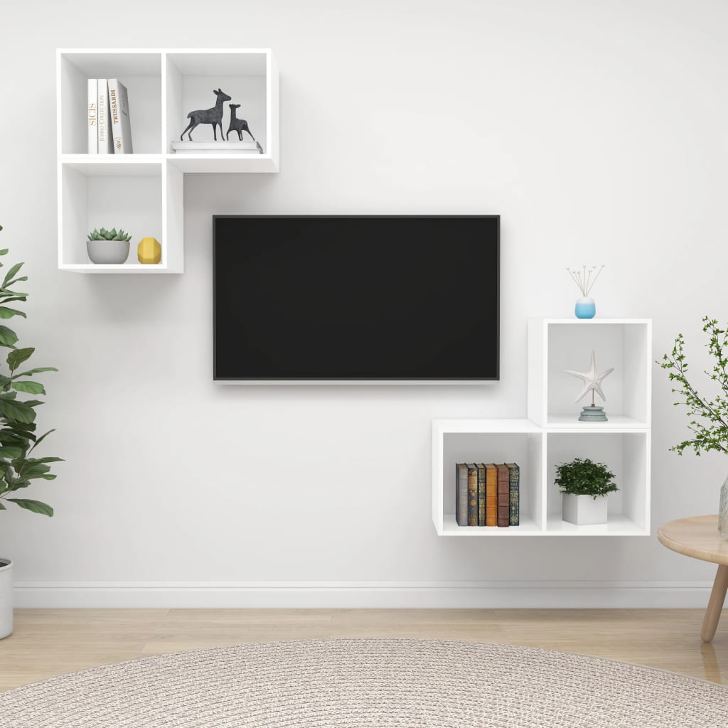 Conjunto De Mueble De Tv 4 Pcs Roble Artesanal