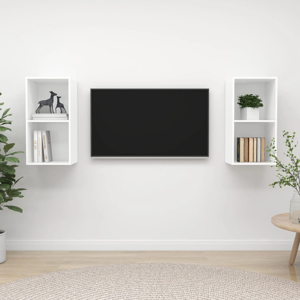 Conjunto De Mueble De Tv 2 Pcs 37 X 37 X 72 Cm