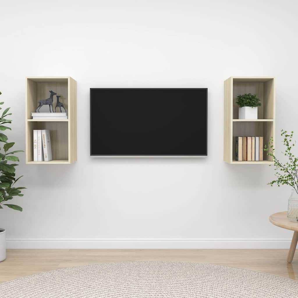 Conjunto De Mueble De Tv 2 Pcs 37 X 37 X 72 Cm