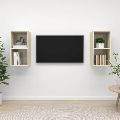Conjunto De Mueble De Tv 2 Pcs 37 X 37 X 72 Cm