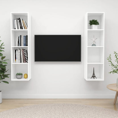 Conjunto De Mueble De Tv 2 Pcs Marrón 37 X 37 X 142,5 Cm