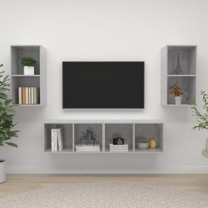 Conjunto De Mueble De Tv 4 Pcs Roble Artesanal 37 X 37 X 72 Cm
