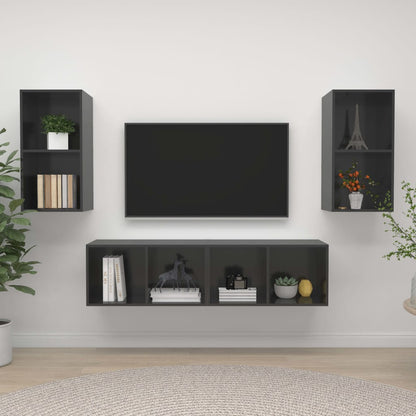 Conjunto De Mueble De Tv 4 Pcs Roble Artesanal 37 X 37 X 72 Cm