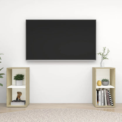 Conjunto De Mueble De Tv 2 Pcs Roble Artesanal 37 X 35 X