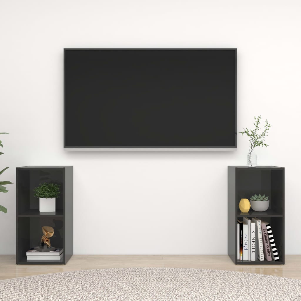 Conjunto De Mueble De Tv 2 Pcs Roble Artesanal 37 X 35 X
