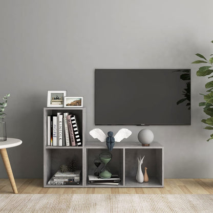 Conjunto De Mueble De Tv 2 Pcs Roble Artesanal 37 X 35 X 107Cm