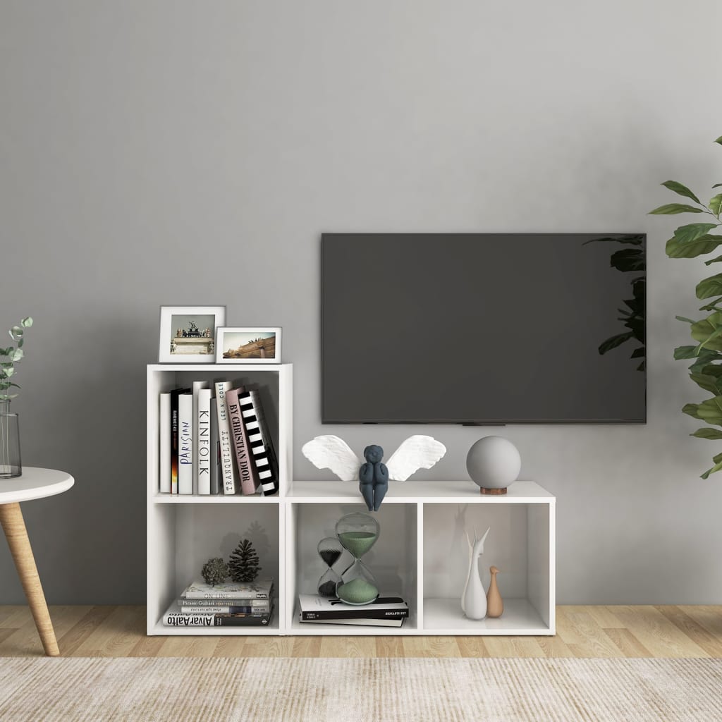Conjunto De Mueble De Tv 2 Pcs Roble Artesanal 37 X 35 X 107Cm