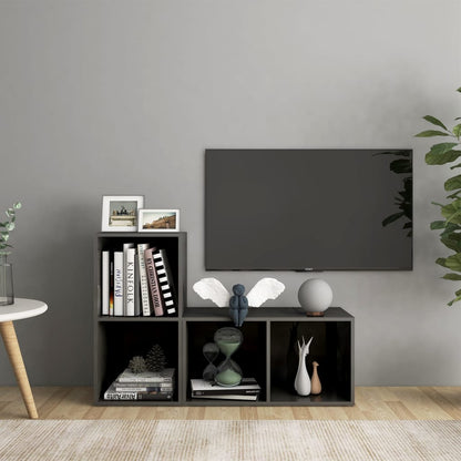 Conjunto De Mueble De Tv 2 Pcs Roble Artesanal 37 X 35 X 107Cm