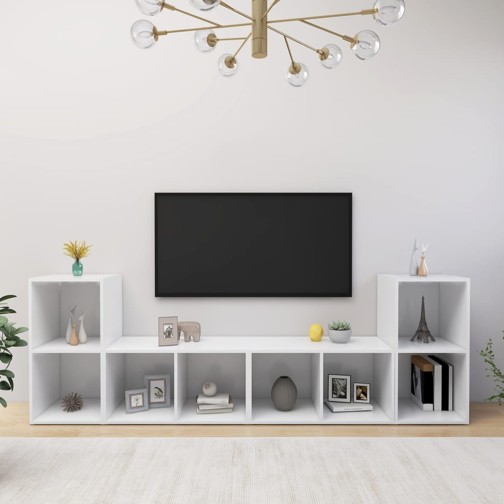 Conjunto De Mueble De Tv 4 Pcs Roble Artesanal 37 X 37 X 72 Cm