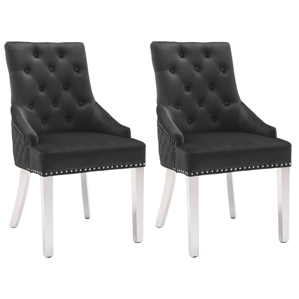 Sillas De Comedor 2 Unidades De Terciopelo