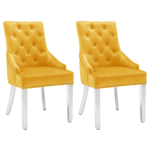 Sillas De Comedor 2 Unidades De Terciopelo