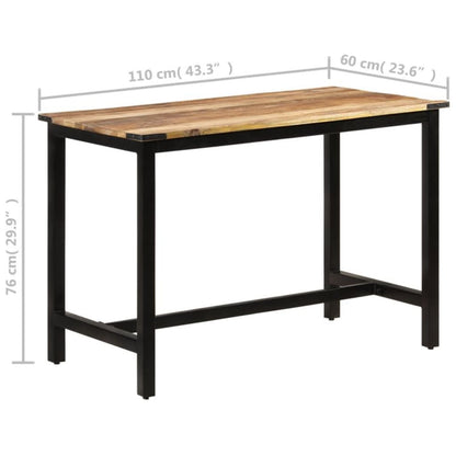 Mesa De Comedor Madera Maciza De Mango 110X60X76 Cm