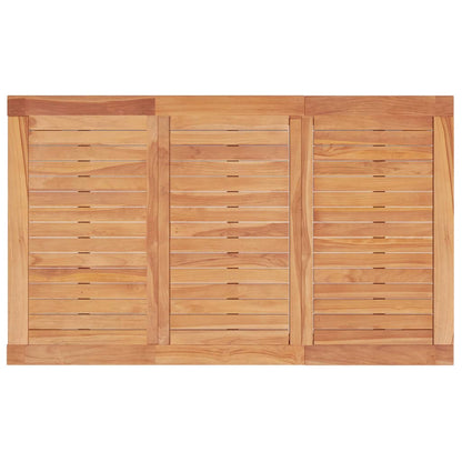 Mesa De Comedor De Jardín Madera Maciza De Teca