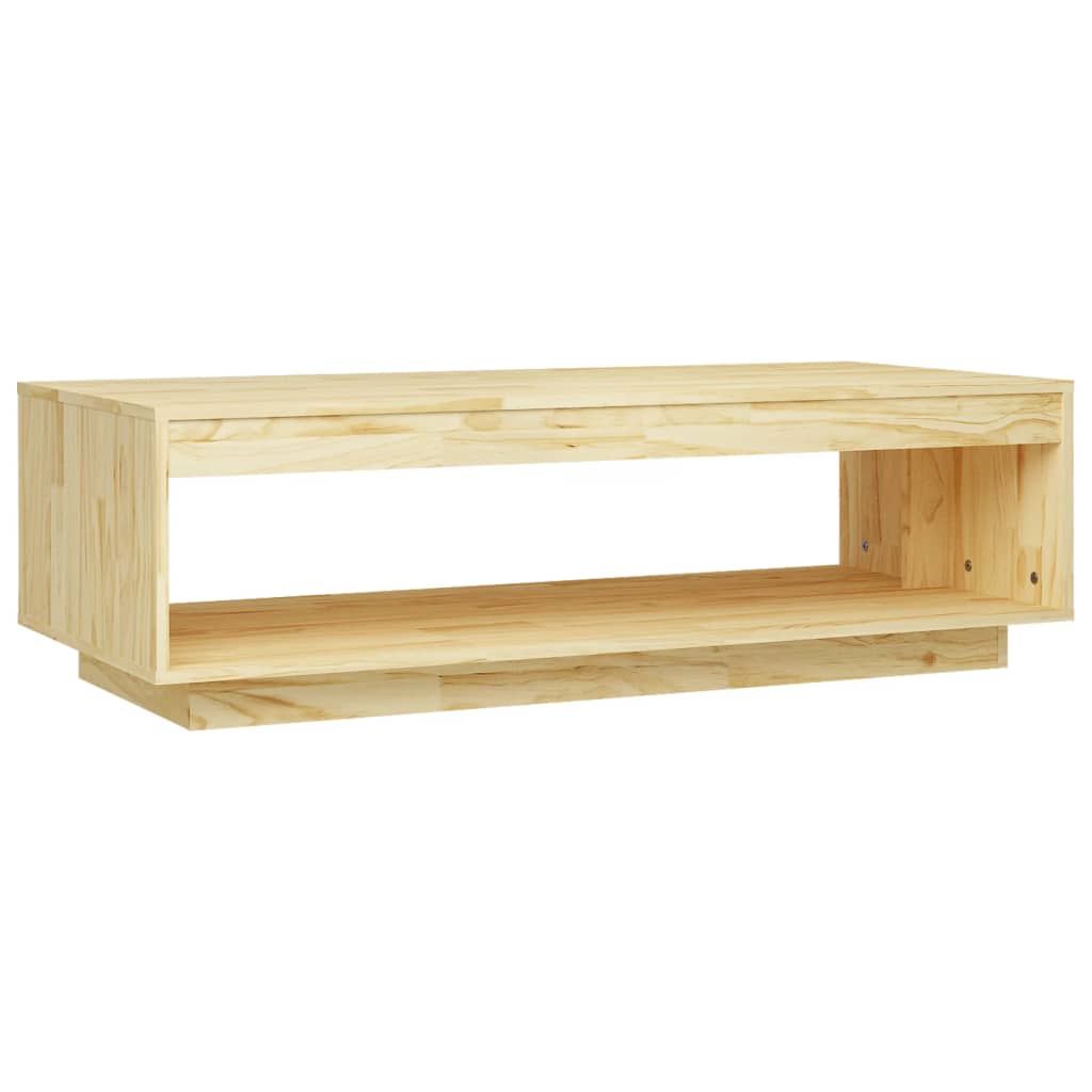 Mesa De Centro De Madera Maciza De Pino 110X50X33,5 Cm