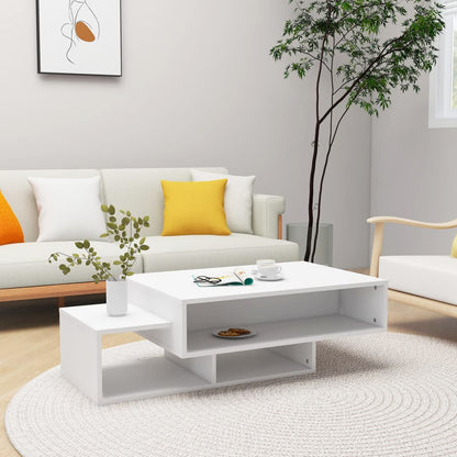 Mesa De Centro De Madera De 105X55X32 Cm
