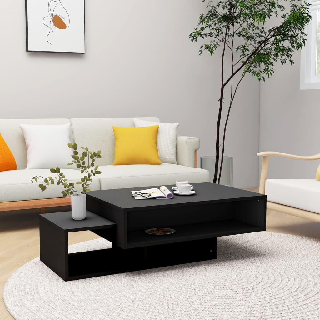 Mesa De Centro De Madera De 105X55X32 Cm