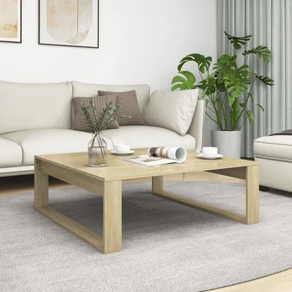 Mesa Auxiliar De Madera De Ingeniería Envejecida 50X50X35 Cm