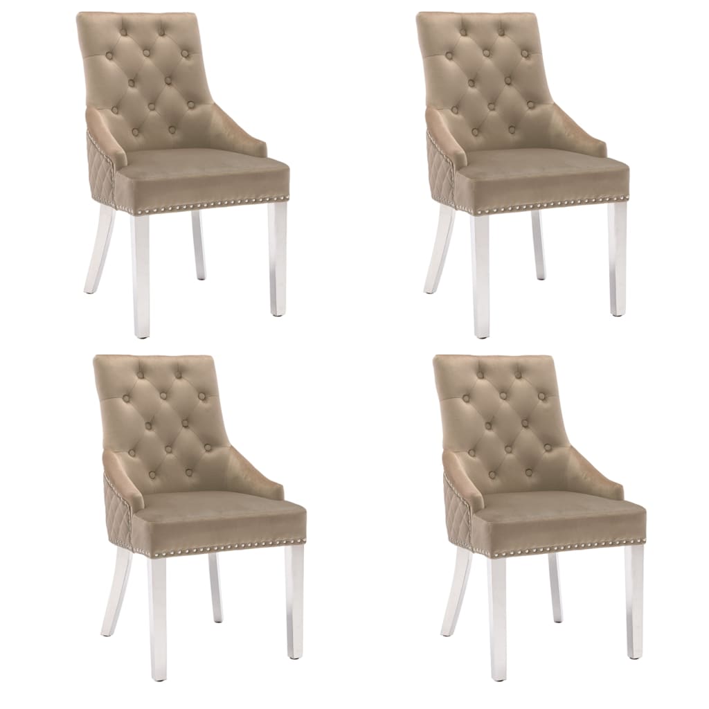 Sillas De Comedor 2 Unidades De Terciopelo