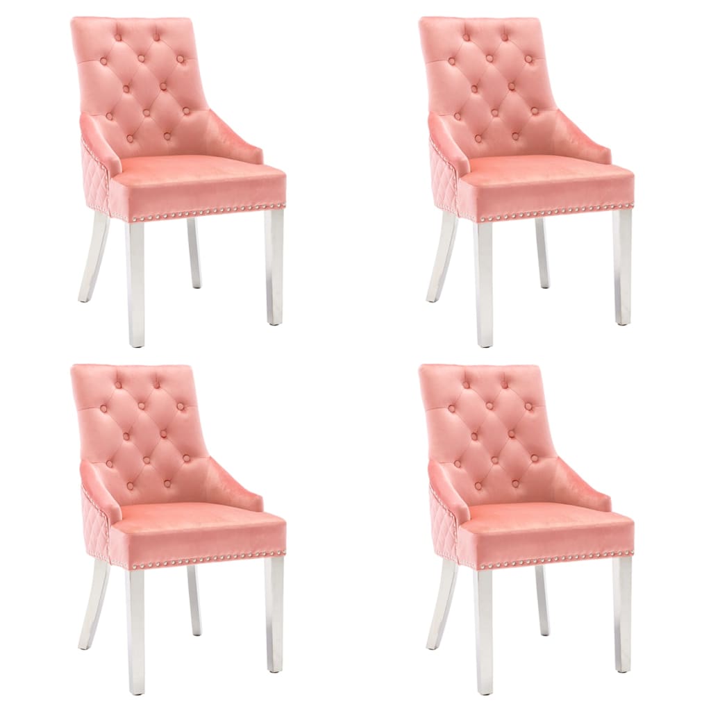 Sillas De Comedor 2 Unidades De Terciopelo
