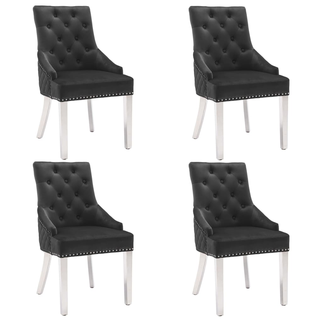 Sillas De Comedor 2 Unidades De Terciopelo