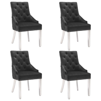 Sillas De Comedor 2 Unidades De Terciopelo