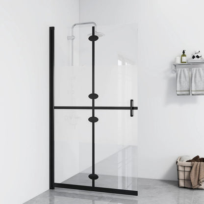 Mampara De Ducha Plegable Vidrio Esg Esmerilado