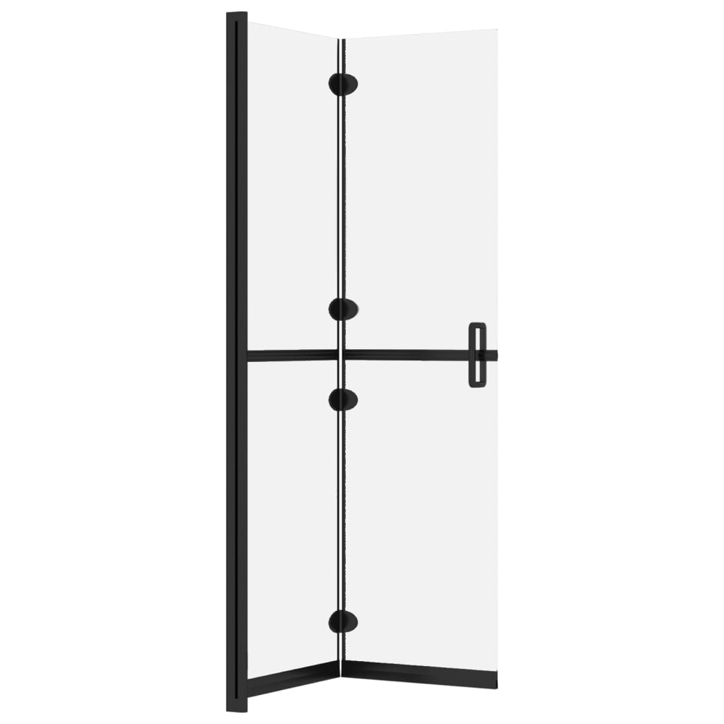 Mampara De Ducha Plegable Vidrio Esg Esmerilado