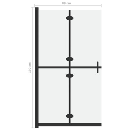 Mampara De Ducha Plegable Vidrio Esg Esmerilado