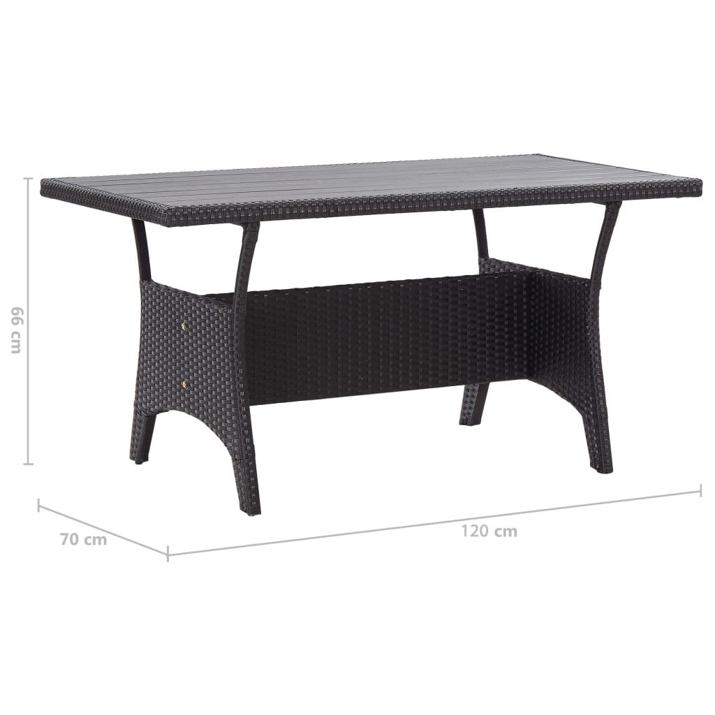 Mesa De Jardín Ratán Sintético