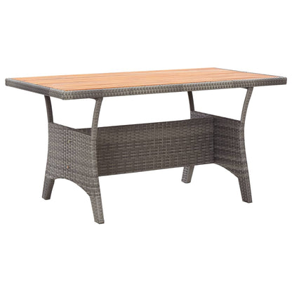 Mesa De Jardín De Madera Maciza De Acacia Gris