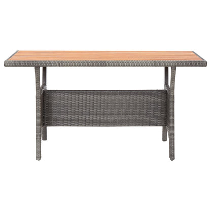 Mesa De Jardín De Madera Maciza De Acacia Gris