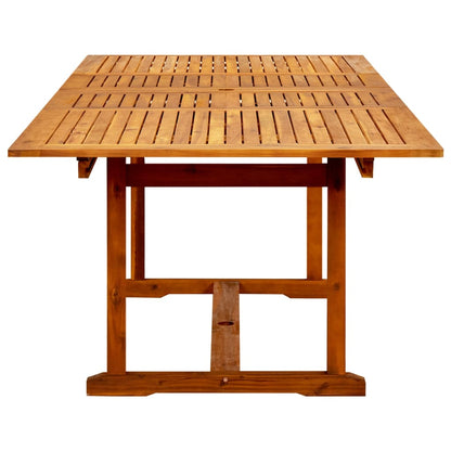 Mesa De Comedor Jardín Madera Maciza Acacia (160-240)X100X75 Cm